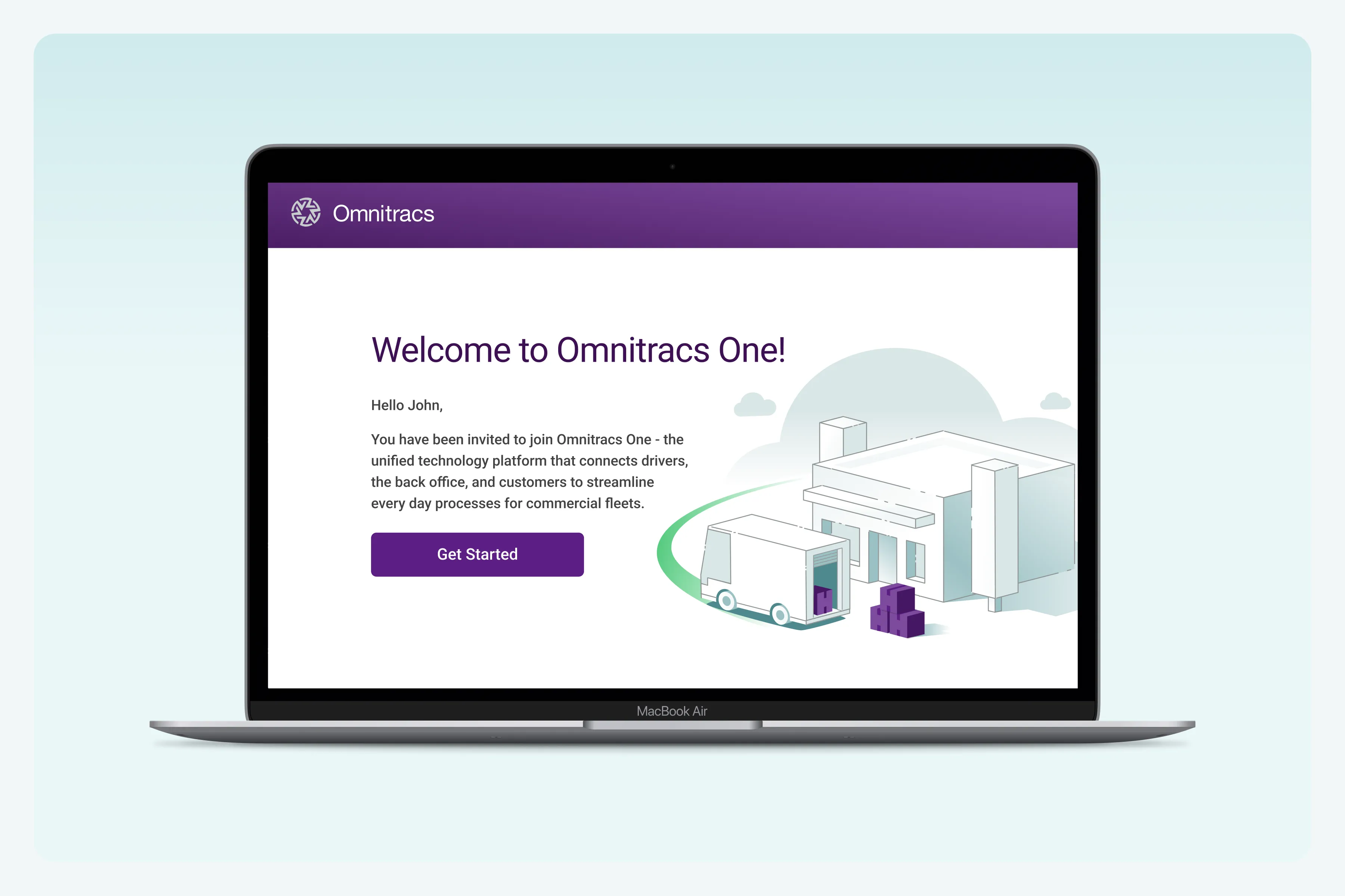 Omnitracs illustration — transportation landscape