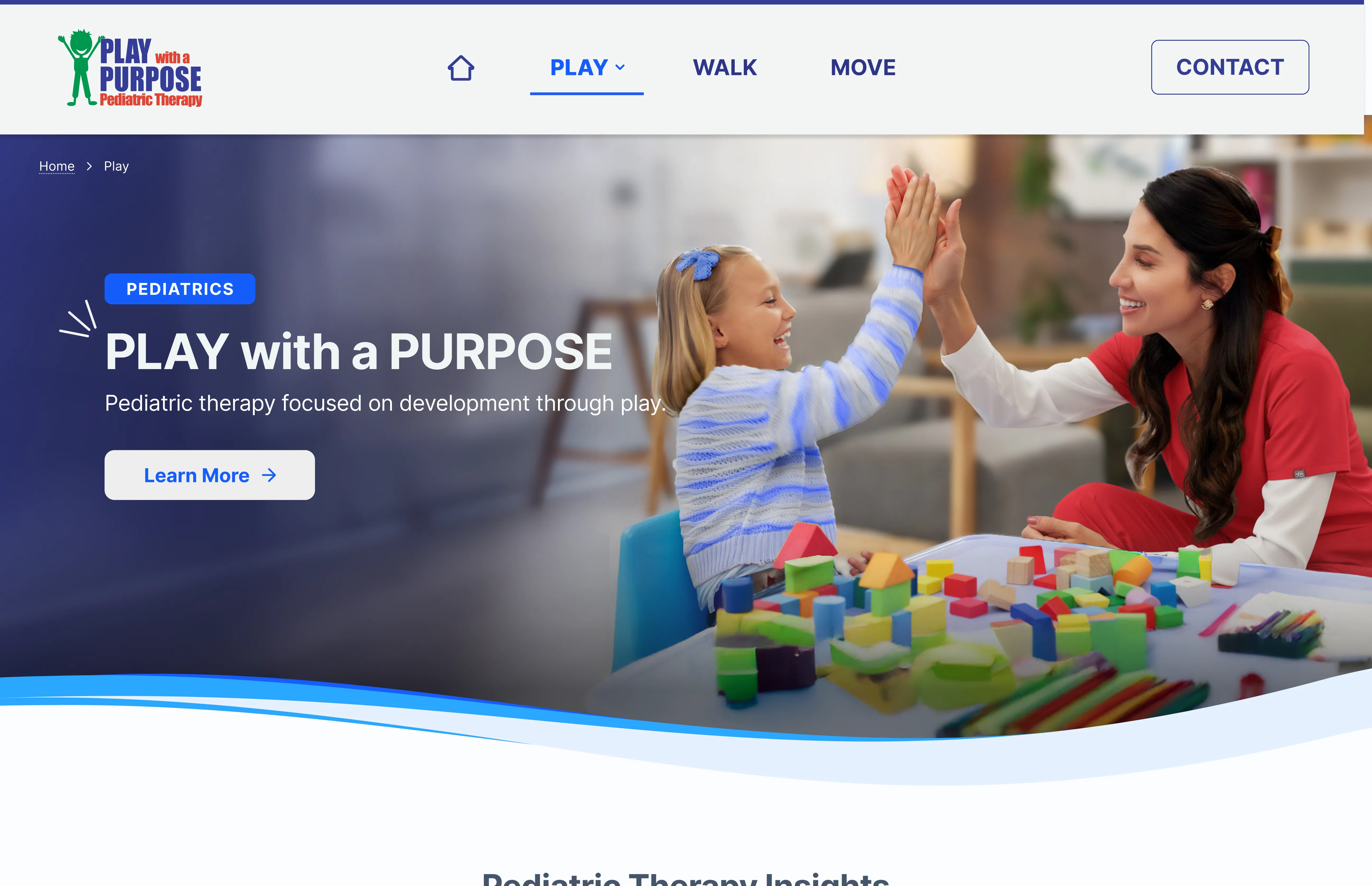 Play section — pediatric therapy services