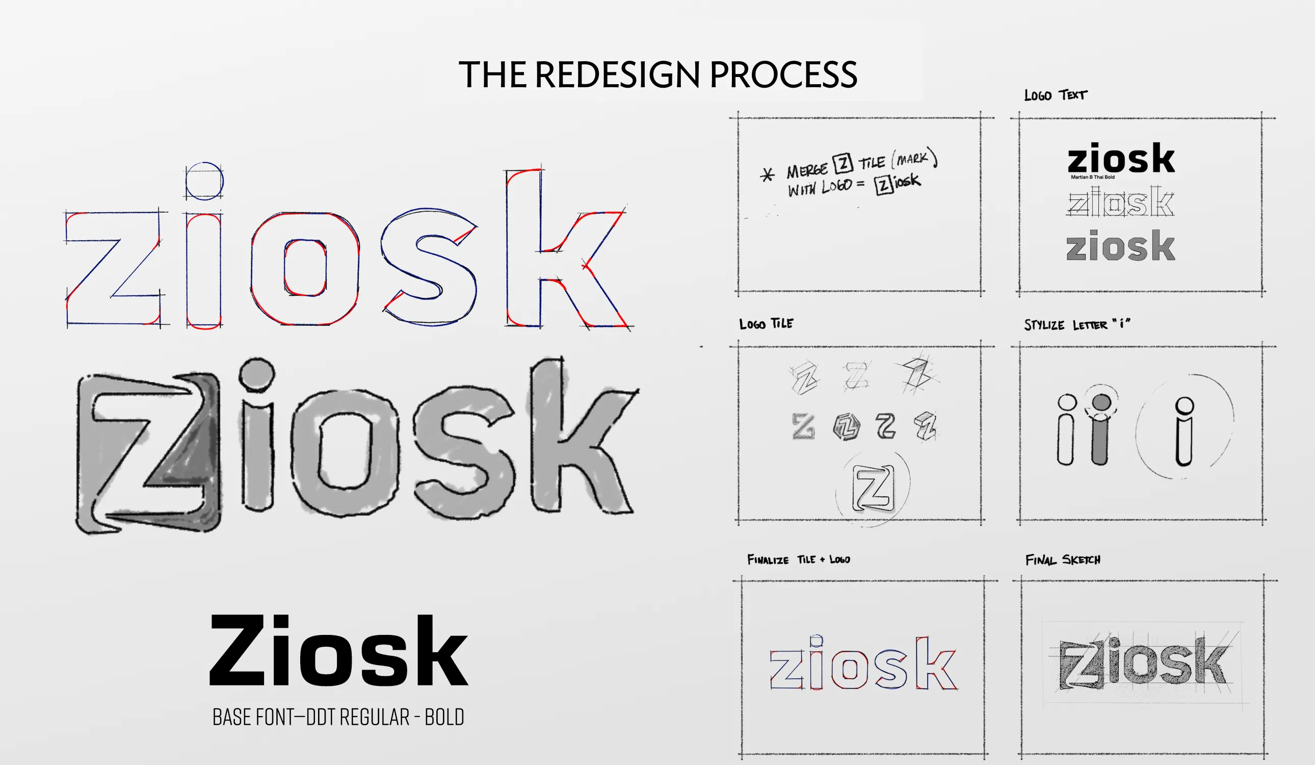 Ziosk logo — color and type variations